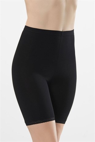 Türen Kadın Siyah Dantelli Kısa Tayt 285