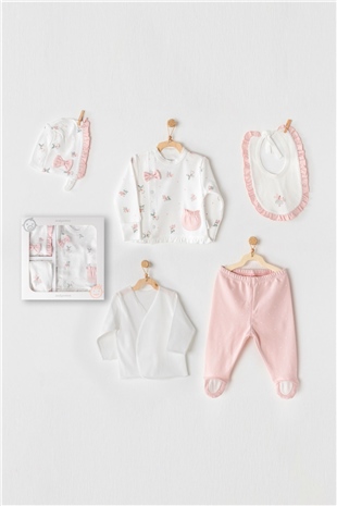 Andywawa AC23140 Bebek Hastane Cıkısı 5 Pcs Newborn Set FaıryKız Bebek 5'li SetAndywawa