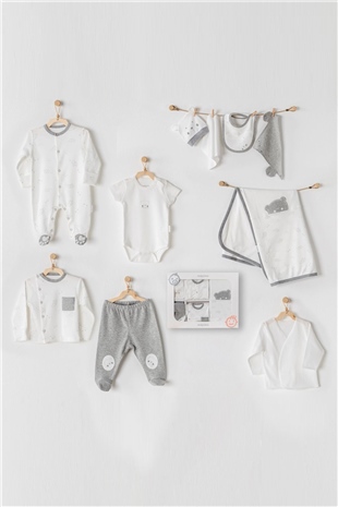 Andywawa AC23231 Bebek Hastane Çıkışı 10 Pcs Newborn Set Hello Little OneErkek Bebek 10'lu SetAndywawa