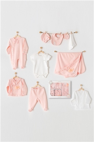 Andywawa AC23281 Bebek Hastane Çıkışı 10 Pcs Newborn Set Hello LovelyKız Bebek 10'lu SetAndywawa