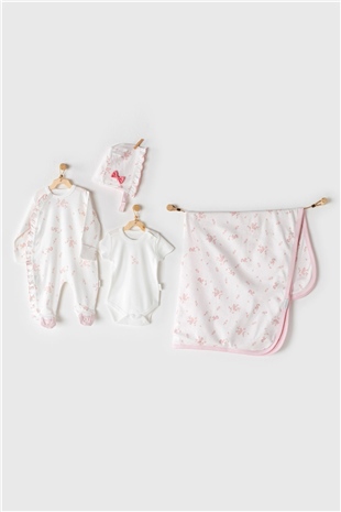 Andywawa AC23335 Bebek Hastane Çıkışı 4 Pcs Tül Kılıflı Set Newborn Squirrels In The ForestKız Bebek 5'li SetAndywawa