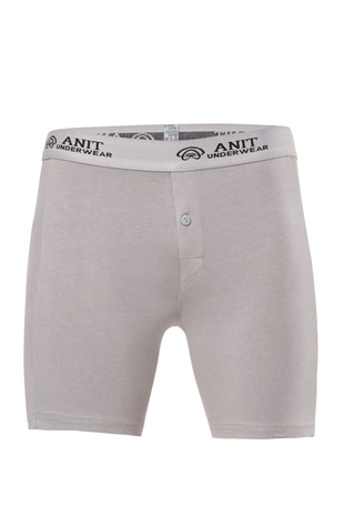Anıt 1114 Gri 3 Adet Likralı Uzun Pamuklu Erkek Boxer