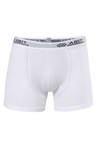 Anıt 1115 Beyaz 3 Adet Likralı Pamuklu Erkek Boxer