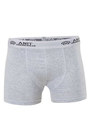 Anıt 1115 Gri 3 Adet Likralı Pamuklu Erkek Boxer