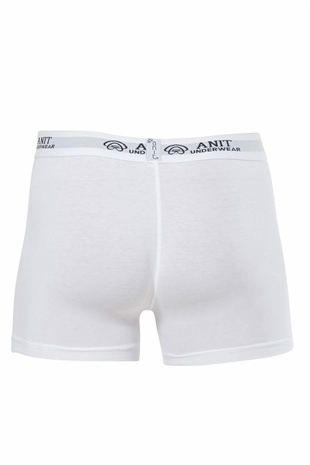 Anıt 1120 Beyaz 3 Adet Likralı Şeritli Pamuklu Erkek Boxer