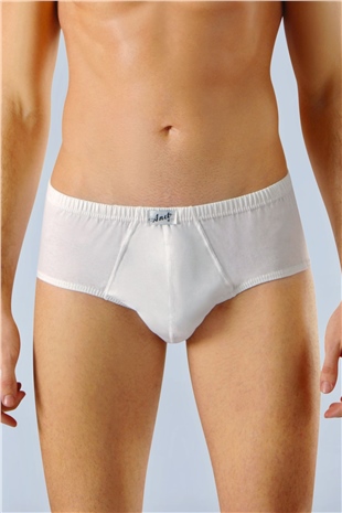 Anıt 1150 Beyaz 3 Adet Penye Pamuklu Kom Erkek Slip Külot