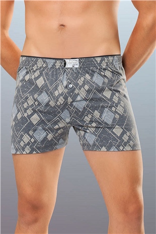 Anıt 1162 Baskılı 3 Adet Penye Empirme Pamuklu Erkek Boxer