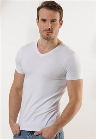 Anıt 1204 Beyaz 3 Adet Modal O Yaka Kollu Erkek Atlet