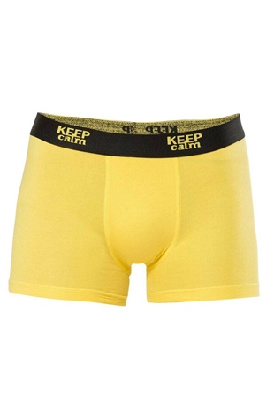 Anıt 1266 Sarı 3 Adet Modal Rahat Erkek Boxer