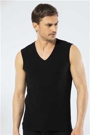 Cacharel 1304 Siyah Erkek Spor V Yaka Atlet