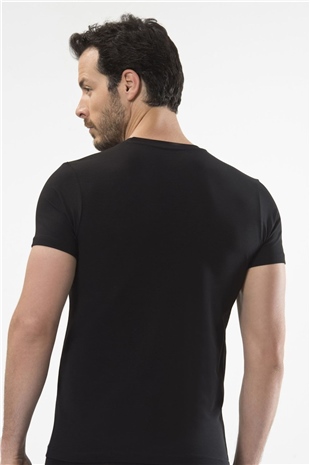 Cacharel 1307 Siyah Erkek O Yaka Kısa Kollu T-Shirt