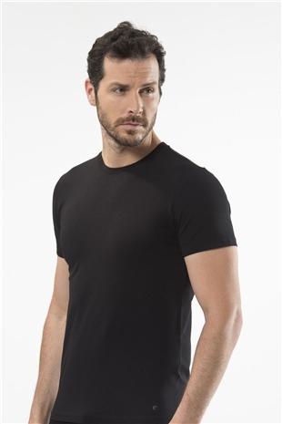 Cacharel 1307 Siyah Erkek O Yaka Kısa Kollu T-Shirt