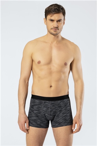 Cacharel 1324 Gri Siyah Erkek 2Li Boxer