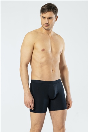 Cacharel 1336 Lacivert Erkek Likralı Bel Bantlı Uzun Boxer