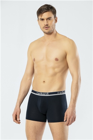 Cacharel 1338 Lacivert İndigo Saks Erkek 3 Lü Uzun Paçalı Likralı Boxer