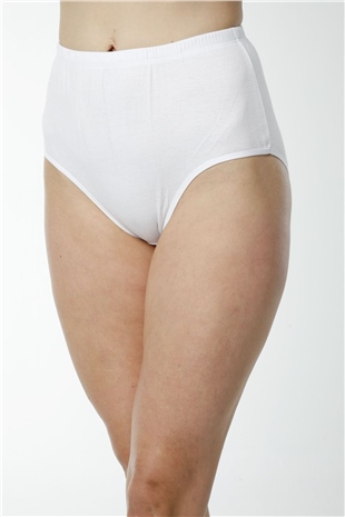 Hmd 1003 Kadın 3lü Beyaz Rahat Doku Pamuklu Ribana Bato Külot