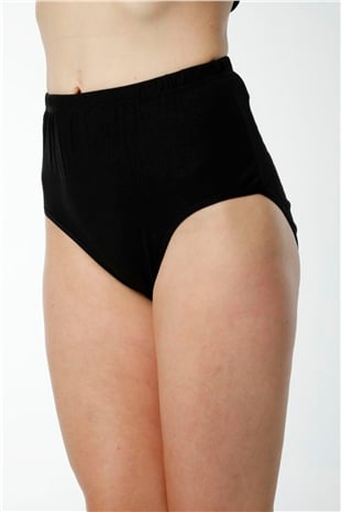 Hmd 1003 Kadın 3lü Siyah Rahat Doku Pamuklu Ribana Bato Külot