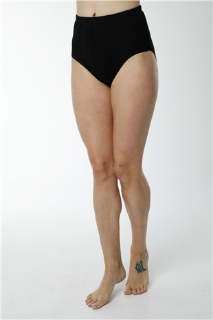 Hmd 1003 Kadın 3lü Siyah Rahat Doku Pamuklu Ribana Bato Külot