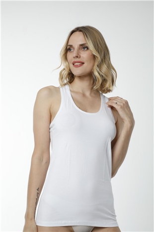 Hmd 2412 Beyaz 3lü Rahat Doku Pamuklu Likralı Kadın Spor Atlet