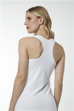 Hmd 2412 Beyaz 3lü Rahat Doku Pamuklu Likralı Kadın Spor Atlet