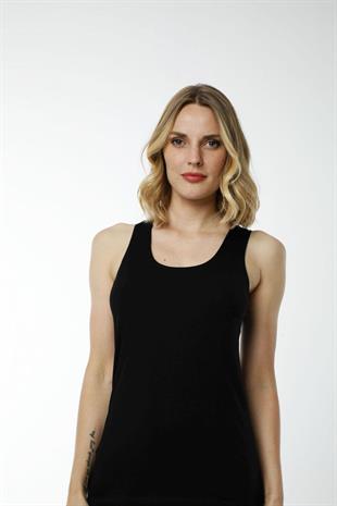 Hmd 2412 Siyah Pamuklu Likralı Rahat Doku Kadın Spor Atlet