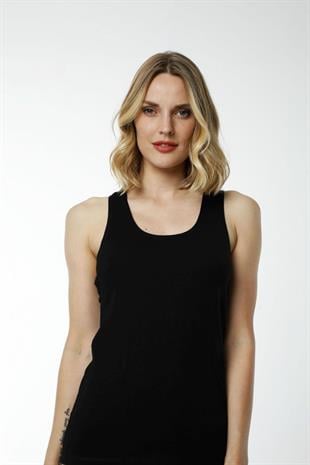 Hmd 2412 Siyah Pamuklu Likralı Rahat Doku Kadın Spor Atlet