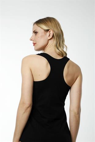 Hmd 2412 Siyah Pamuklu Likralı Rahat Doku Kadın Spor Atlet