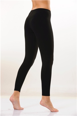 Hmd 4003 Kadın 3lü Siyah Rahat Doku Pamuklu Uzun Tayt