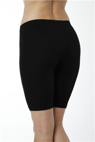 Hmd 4007 Kadın 3lü Rahat Doku Siyah Diz Üstü Kapri Tayt