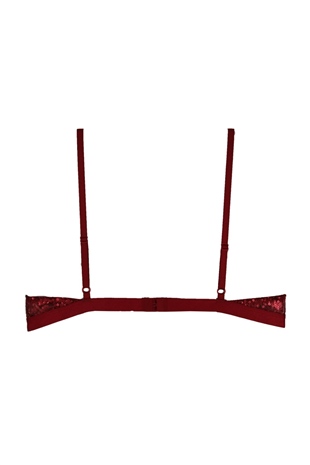 Magic Form 1676 Kadın Kırmızı Balensiz Süngersiz Üçgen Model Dantelli Payetli Bralet Sütyen