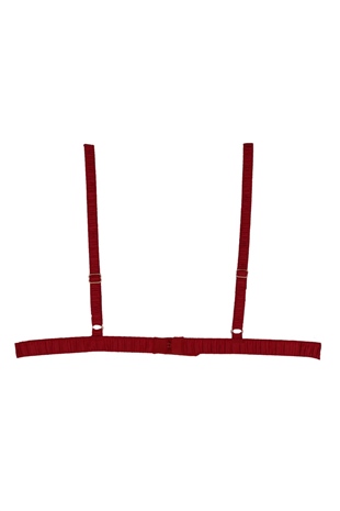 Magic Form 1680 Kadın Kırmızı Balensiz Süngersiz Üçgen Model Dantelli Bralet Sütyen