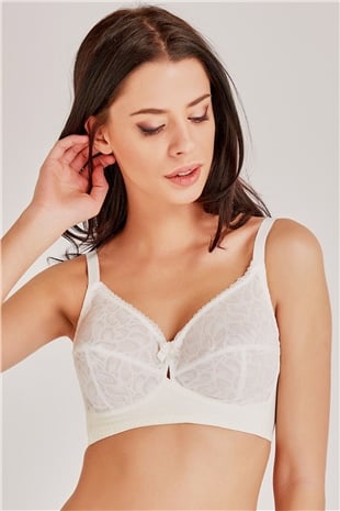 Magic Form 1718 Kadın Ekru Dantelli Balensiz Toparlayıcı Sütyen