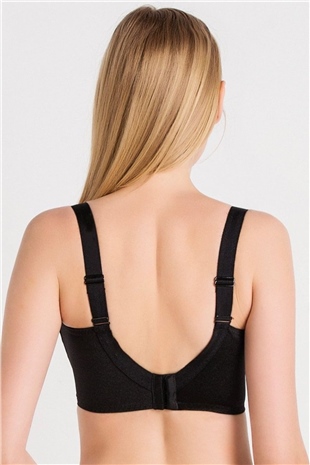 Magic Form 1718 Kadın Siyah Dantelli Balensiz Toparlayıcı Sütyen