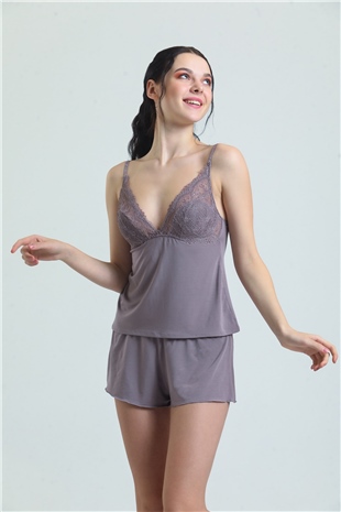 Magic Form 17378 Kadın Çinko Dantelli Modal Baby Doll Takım