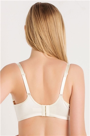 Magic Form 1783 Kadın Ekru Düz Kumaşlı Büyük Beden Toparlayıcı İçi Boş Sütyen