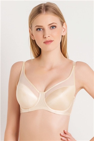 Magic Form 1783 Kadın Ten Düz Kumaşlı Büyük Beden Toparlayıcı İçi Boş Sütyen