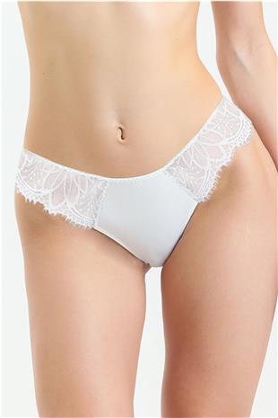 Magic Form 185 Kadın Ekru Püskül Dantelli String Külot