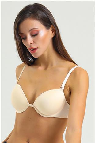 Magic Form 2169 Kadın Ten Ortası Dekolte Düz Kumaşlı Süngerli Sütyen