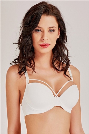 Magic Form 2483 Kadın Ekru İçi Fosforlu,Düz Süngerli Sütyen