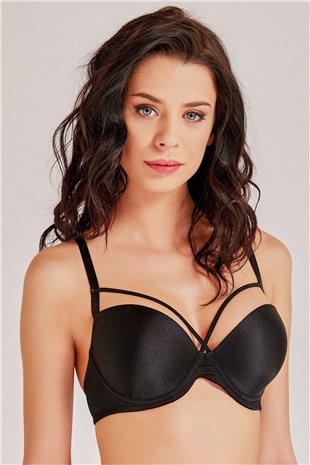 Magic Form 2483 Kadın Siyah İçi Fosforlu,Düz Süngerli Sütyen