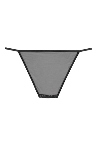 Magic Form 264 Kadın Siyah Yanlardan Ayarlı Payetli İpli Külot