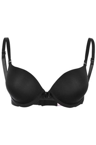 Magic Form 2687 Kadın Siyah Düz Kumaşlı Destek Dolgulu Push-Up Sütyen