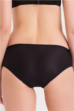 Magic Form 285 Kadın Siyah Önü Güpürlü Yüksek Bel Külot