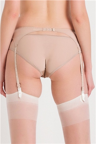 Magic Form 292 Kadın Vizon Brode Dantelli Geniş Kenarlı Normal Külot