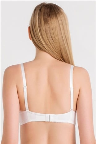 Magic Form 3045 Kadın Beyaz İnce Süngerli Düz Kumaşlı Dikişsiz Sütyen