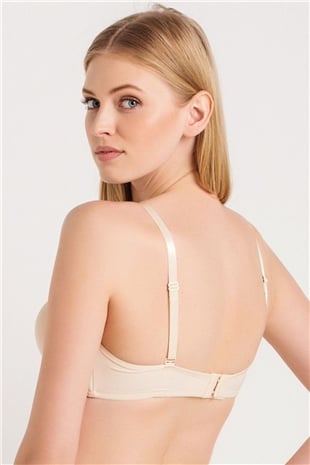 Magic Form 3045 Kadın Ten İnce Süngerli Düz Kumaşlı Dikişsiz Sütyen