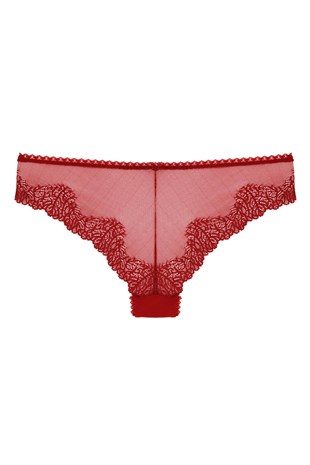 Magic Form 312 Kadın Kırmızı Arkası Dantelli Normal Külot
