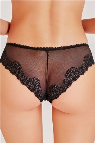 Magic Form 312 Kadın Siyah Arkası Dantelli Normal Külot