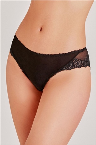 Magic Form 312 Kadın Siyah Arkası Dantelli Normal Külot