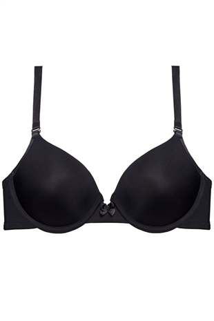 Magic Form 3500 Kadın Siyah Süngerli Düz Kumaşlı Fasulye Destek Dolgulu Push-Up Sütyen